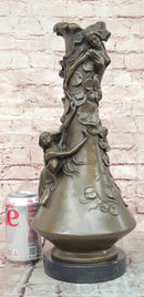 Floral Nymphs by Mario Nick Genuine Hand Made Bronze Vase Sculpture Statue