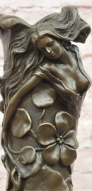 Floral Nymphs by Mario Nick Genuine Hand Made Bronze Vase Sculpture Statue