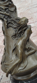 Floral Nymphs by Mario Nick Genuine Hand Made Bronze Vase Sculpture Statue