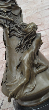 Floral Nymphs by Mario Nick Genuine Hand Made Bronze Vase Sculpture Statue