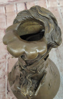 Floral Nymphs by Mario Nick Genuine Hand Made Bronze Vase Sculpture Statue