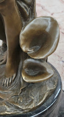 SIGNED: MILO, BUTTERFLY ANGEL BRONZE SCULPTURE STATUE HAND MADE MYTHICAL FIGURINE DECOR