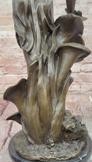 SIGNED: MILO, BUTTERFLY ANGEL BRONZE SCULPTURE STATUE HAND MADE MYTHICAL FIGURINE DECOR