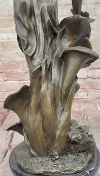 SIGNED: MILO, BUTTERFLY ANGEL BRONZE SCULPTURE STATUE HAND MADE MYTHICAL FIGURINE DECOR