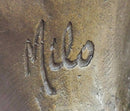 SIGNED: MILO, BUTTERFLY ANGEL BRONZE SCULPTURE STATUE HAND MADE MYTHICAL FIGURINE DECOR