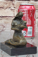 Young Mother W/ Newborn Baby Bronze Sculpture by Milo