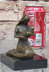 Young Mother W/ Newborn Baby Bronze Sculpture by Milo