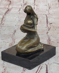 Young Mother W/ Newborn Baby Bronze Sculpture by Milo