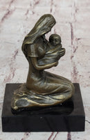 Young Mother W/ Newborn Baby Bronze Sculpture by Milo
