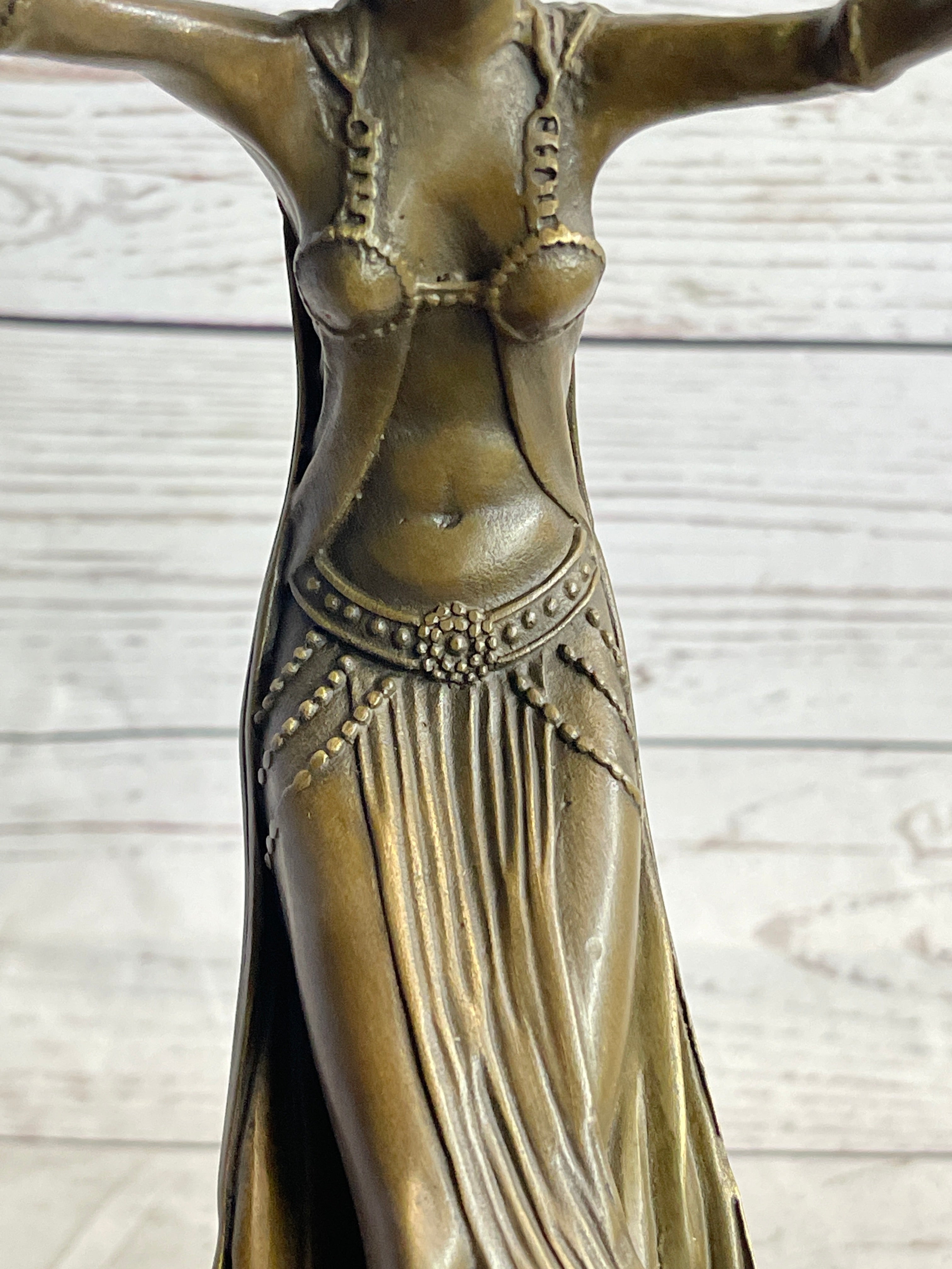 Chiparus Art Deco Russian Gypsy Dancer Bronze on Marble