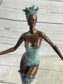 Milo Multi Color Patina Jump Rope Girl Bronze Sculpture