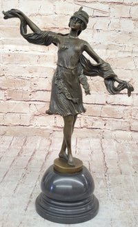 Art Deco Bronze Sculpture of Dancing Woman by Kernalan