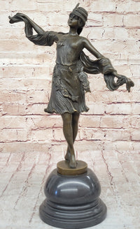 Art Deco Bronze Sculpture of Dancing Woman by Kernalan