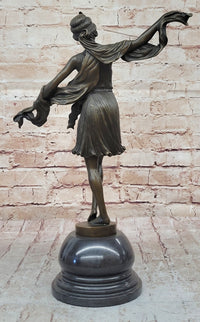 Art Deco Bronze Sculpture of Dancing Woman by Kernalan