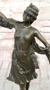 Art Deco Bronze Sculpture of Dancing Woman by Kernalan