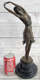 Art Deco Bronze Ballerina Fifth Pose Belly Dancer Sculpture