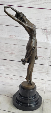 Art Deco Bronze Ballerina Fifth Pose Belly Dancer Sculpture