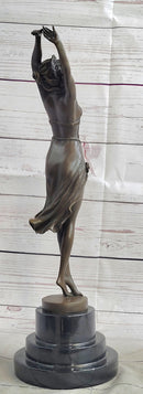 Art Deco Bronze Ballerina Fifth Pose Belly Dancer Sculpture