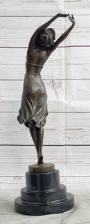 Art Deco Bronze Ballerina Fifth Pose Belly Dancer Sculpture