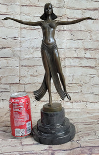Descomps Art Deco Belly Dancer Bronze Sculpture
