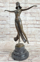 Descomps Art Deco Belly Dancer Bronze Sculpture