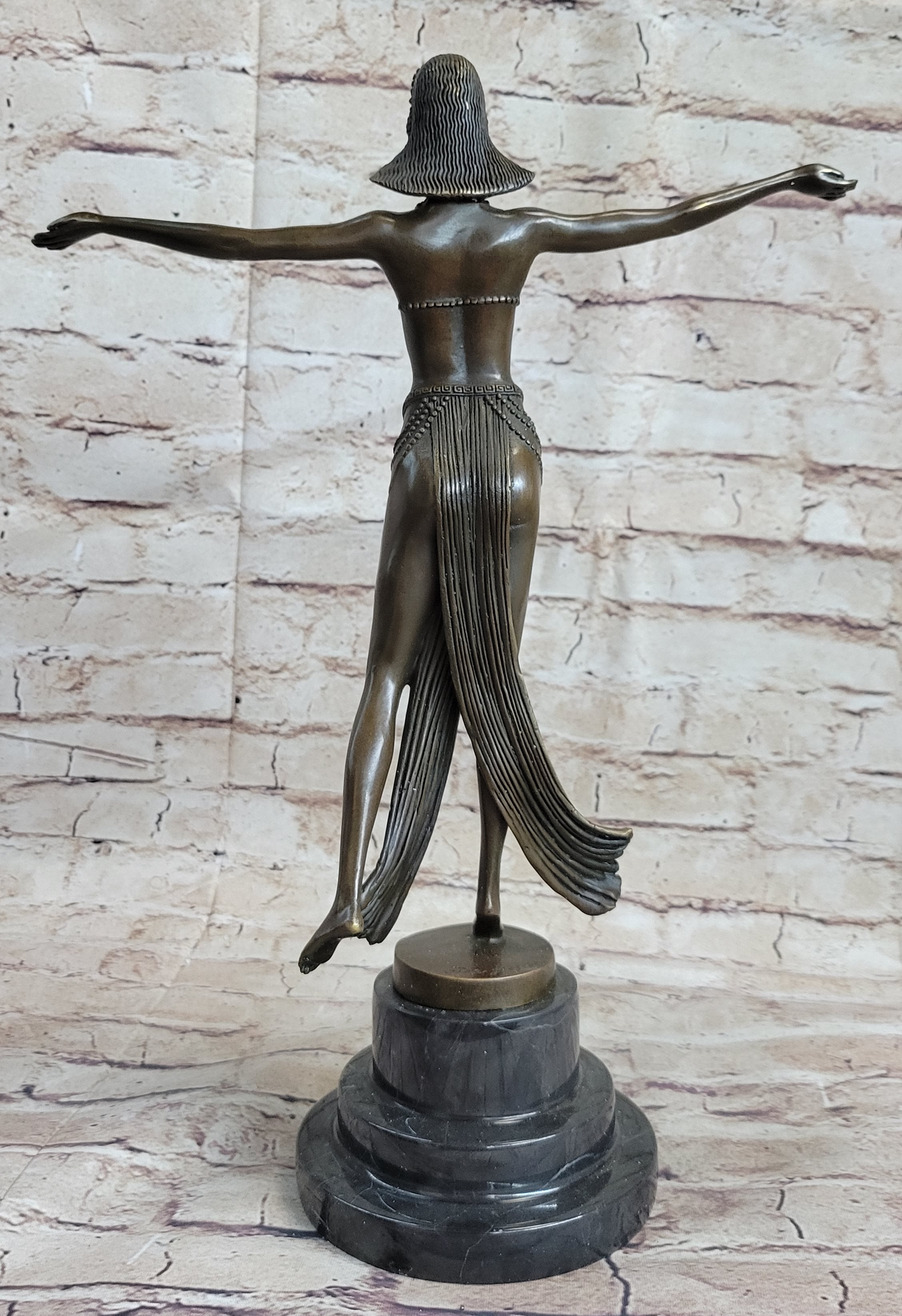 Descomps Art Deco Belly Dancer Bronze Sculpture