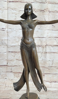 Descomps Art Deco Belly Dancer Bronze Sculpture