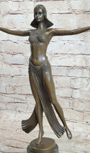 Descomps Art Deco Belly Dancer Bronze Sculpture