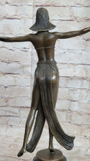 Descomps Art Deco Belly Dancer Bronze Sculpture