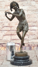 Francois Duret Bronze Sculpture – Playful Tambourine Dancer