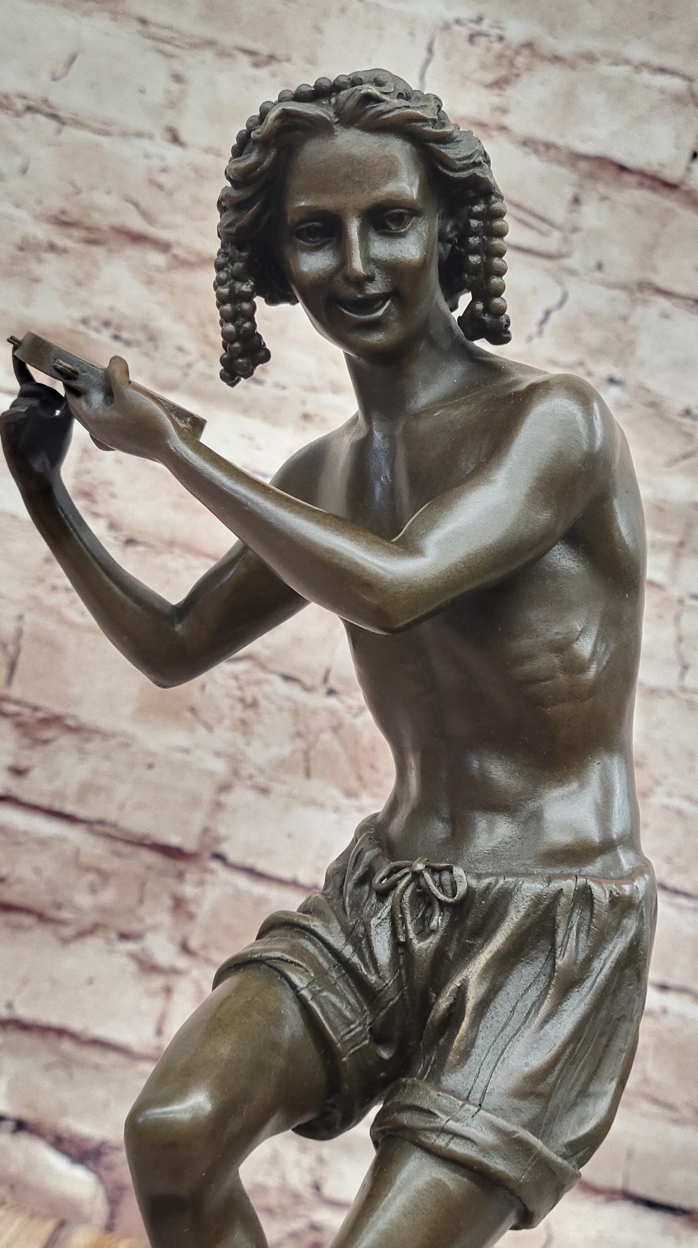 Francois Duret Bronze Sculpture – Playful Tambourine Dancer
