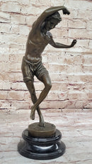 Young Boy Classical Dancer - Bronze Figure by Duret
