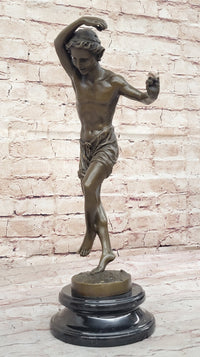Young Boy Classical Dancer - Bronze Figure by Duret
