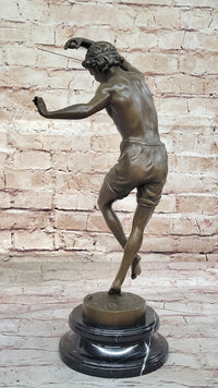 Young Boy Classical Dancer - Bronze Figure by Duret