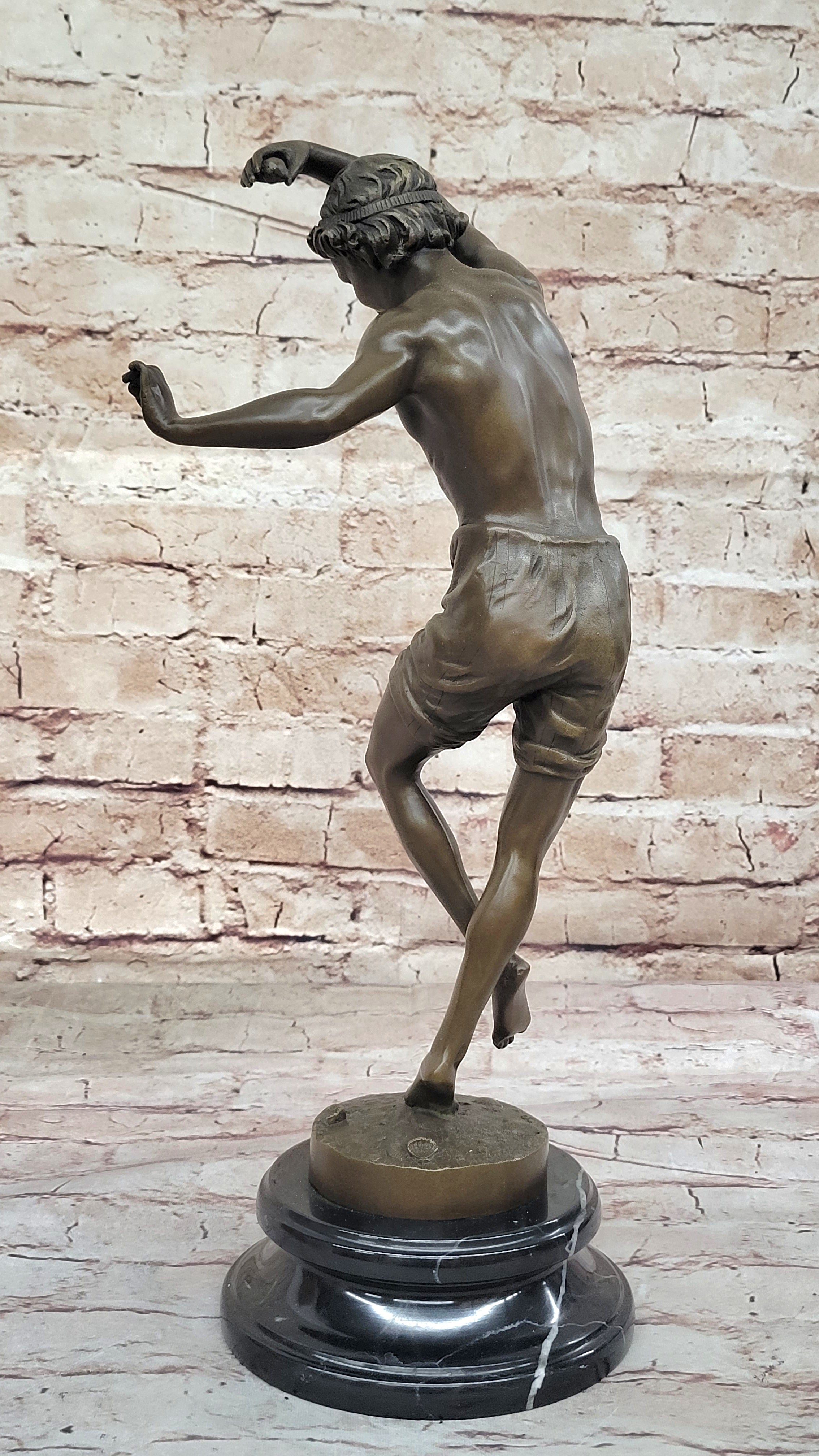 Young Boy Classical Dancer - Bronze Figure by Duret