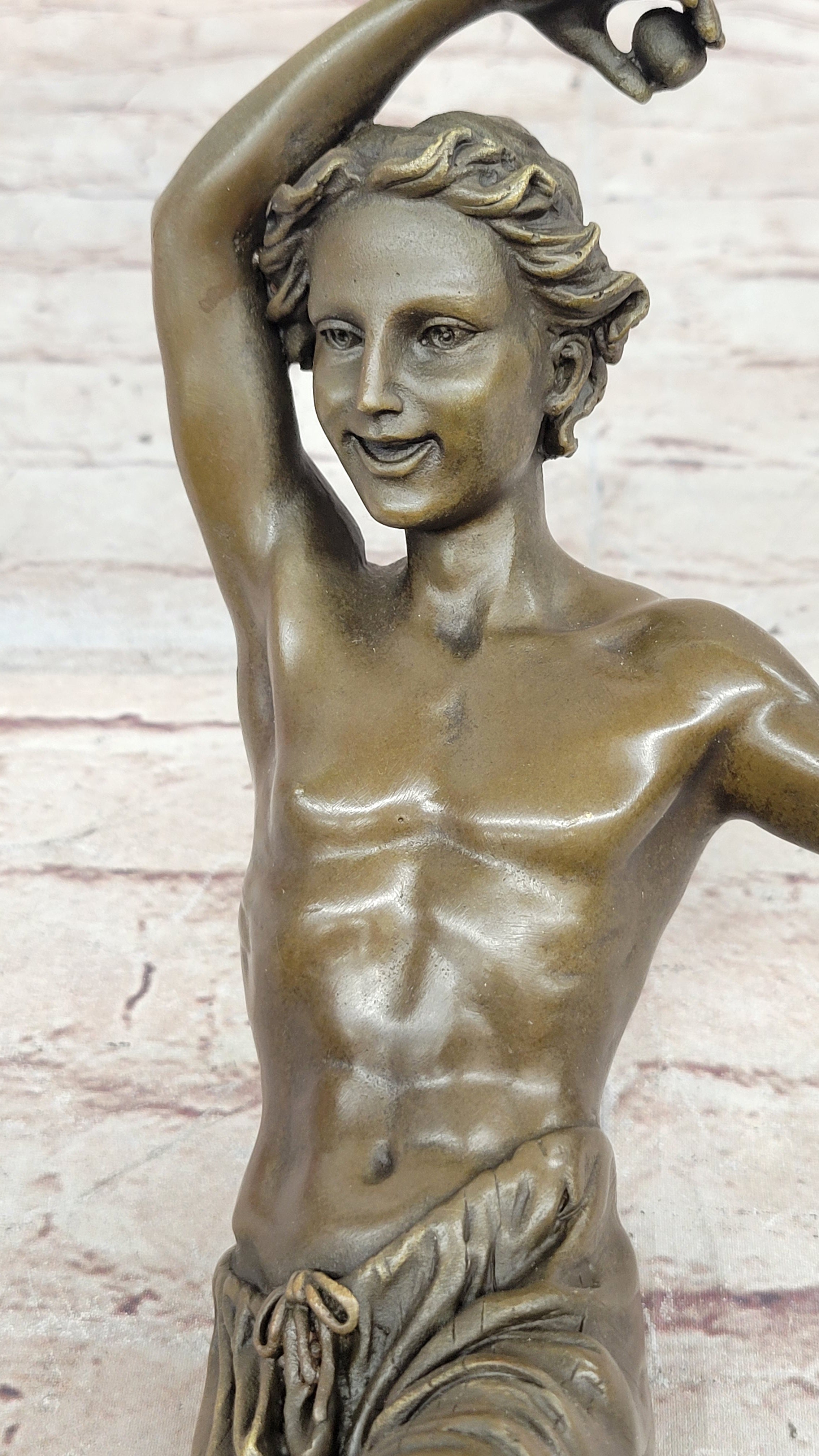 Young Boy Classical Dancer - Bronze Figure by Duret
