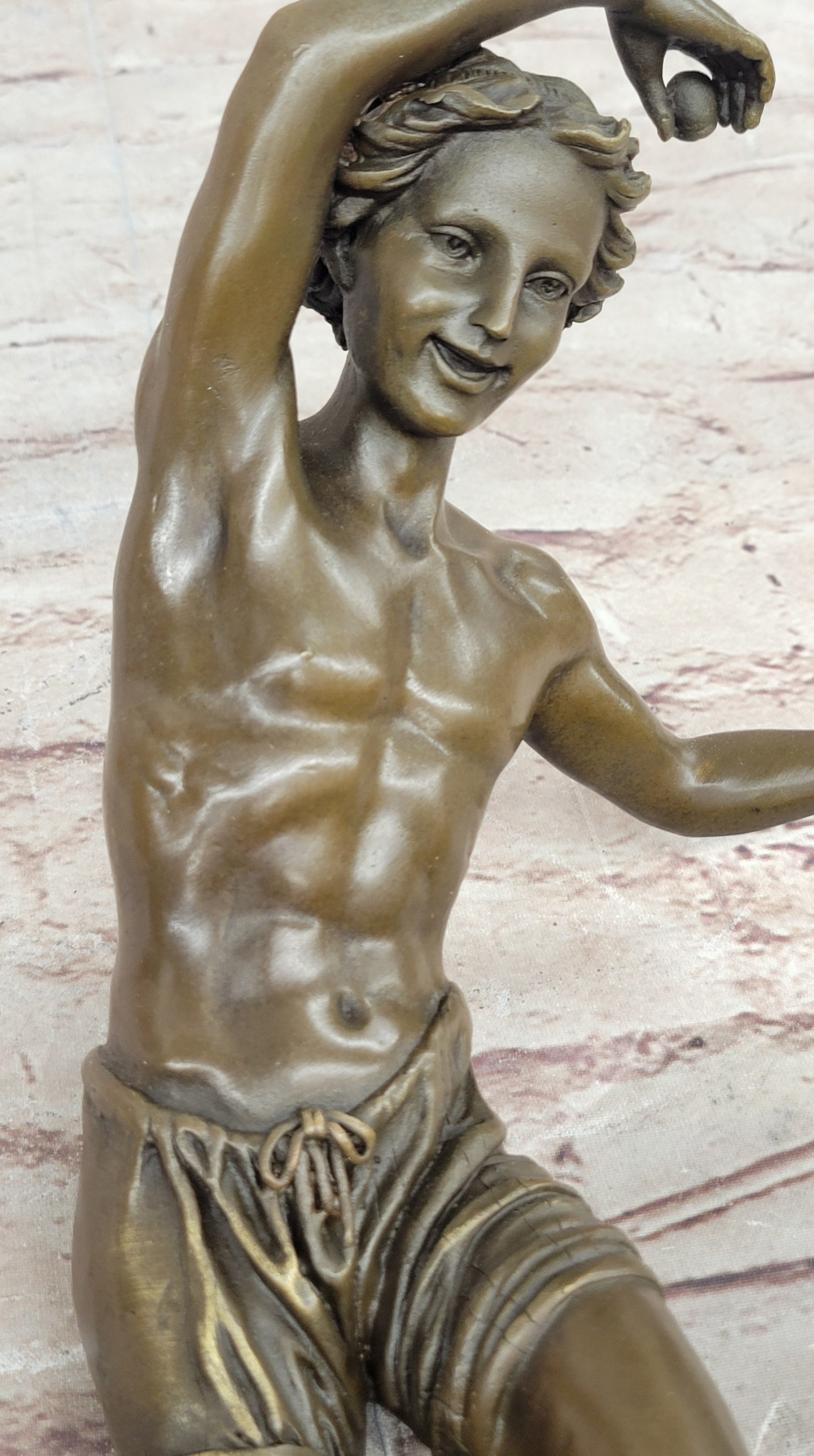 Young Boy Classical Dancer - Bronze Figure by Duret