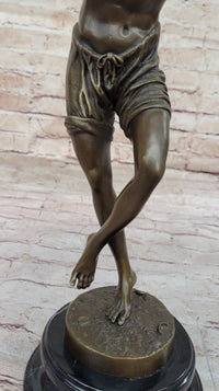 Young Boy Classical Dancer - Bronze Figure by Duret