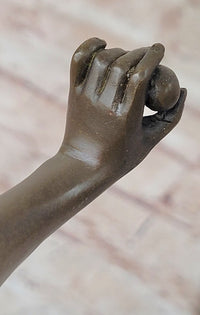 Young Boy Classical Dancer - Bronze Figure by Duret