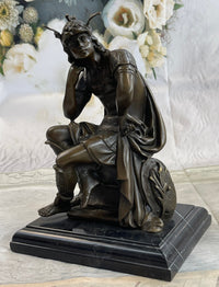 SIGNED GREGOIRE ROMAN EMPEROR WARRIOR BRONZE SCULPTURE FIGURINE STATUE FIGURE