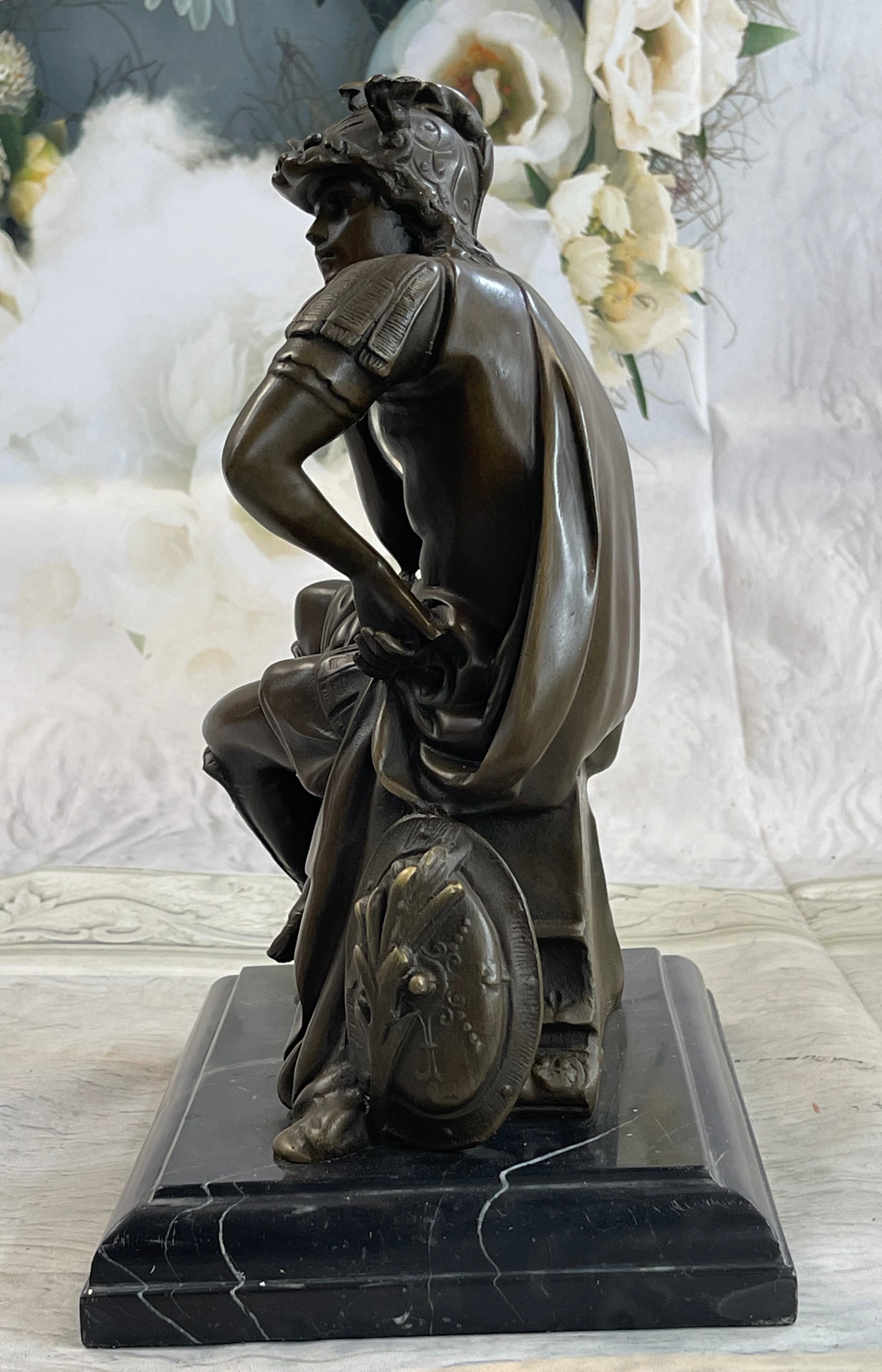 SIGNED GREGOIRE ROMAN EMPEROR WARRIOR BRONZE SCULPTURE FIGURINE STATUE FIGURE
