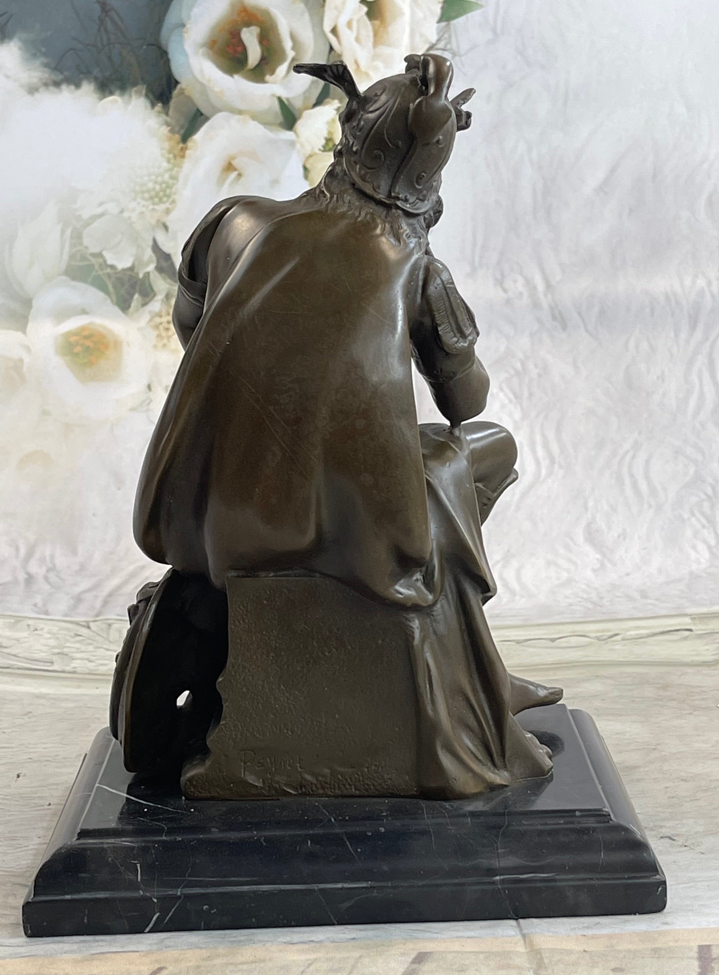 SIGNED GREGOIRE ROMAN EMPEROR WARRIOR BRONZE SCULPTURE FIGURINE STATUE FIGURE