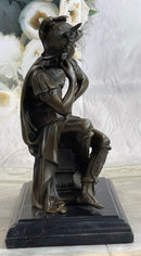 SIGNED GREGOIRE ROMAN EMPEROR WARRIOR BRONZE SCULPTURE FIGURINE STATUE FIGURE