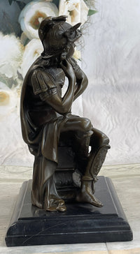 SIGNED GREGOIRE ROMAN EMPEROR WARRIOR BRONZE SCULPTURE FIGURINE STATUE FIGURE