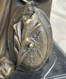 SIGNED GREGOIRE ROMAN EMPEROR WARRIOR BRONZE SCULPTURE FIGURINE STATUE FIGURE