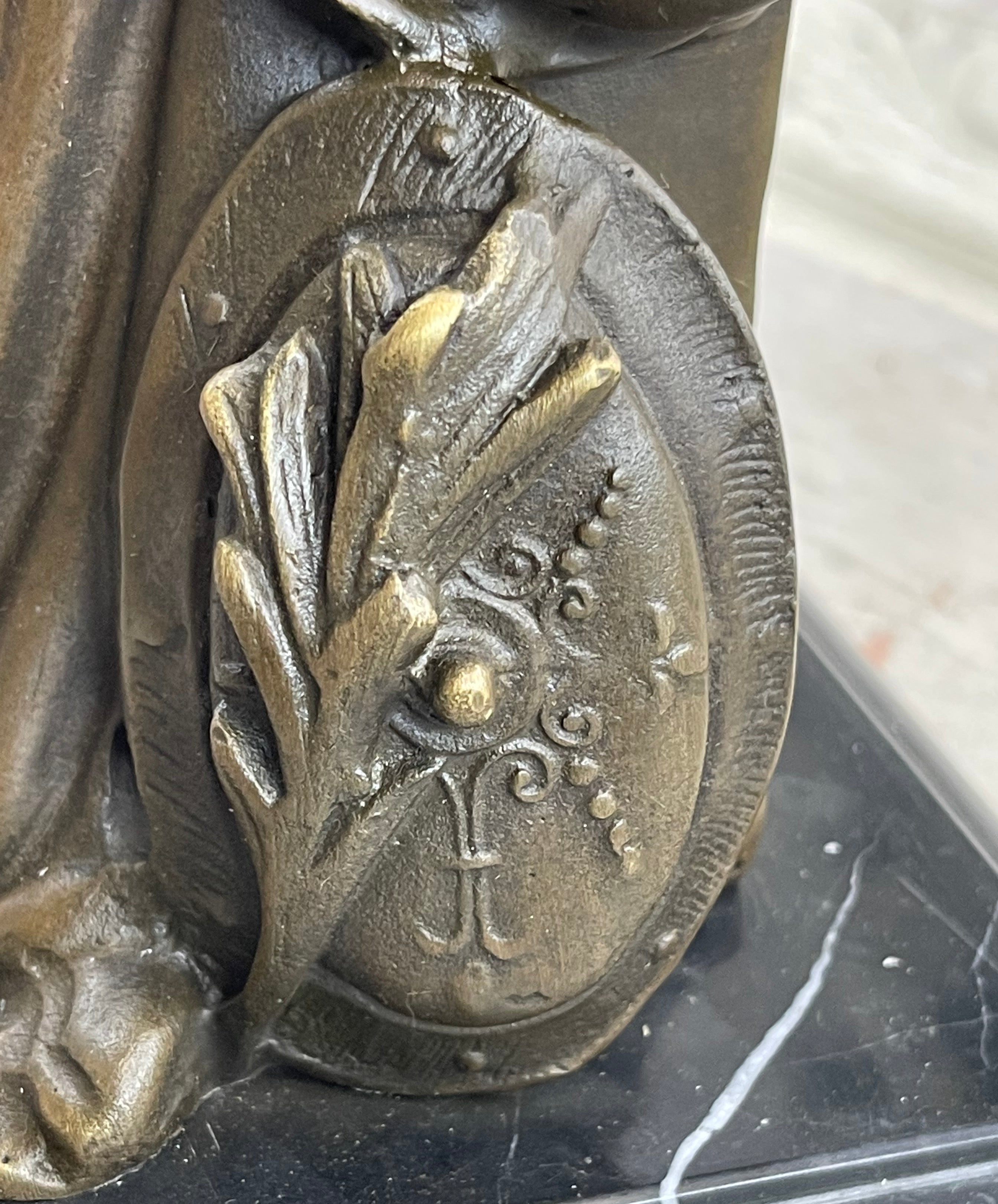 SIGNED GREGOIRE ROMAN EMPEROR WARRIOR BRONZE SCULPTURE FIGURINE STATUE FIGURE