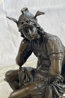 SIGNED GREGOIRE ROMAN EMPEROR WARRIOR BRONZE SCULPTURE FIGURINE STATUE FIGURE