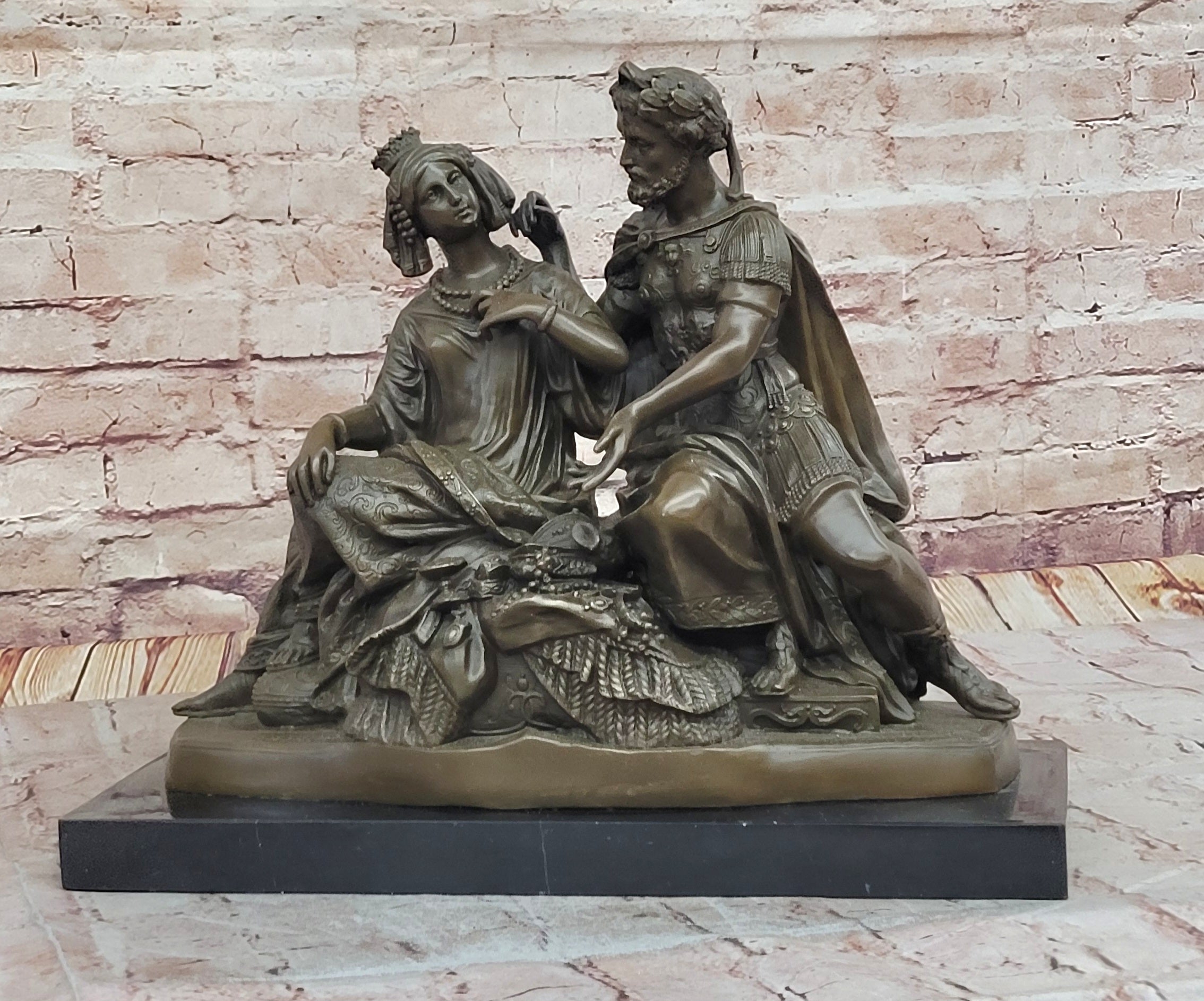 Leon Grégoire Cleopatra & Mark Antony – Bronze Historical Sculpture