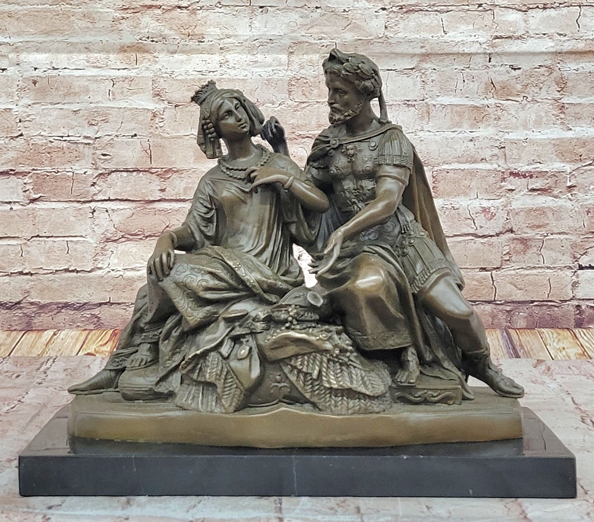 Leon Grégoire Cleopatra & Mark Antony – Bronze Historical Sculpture