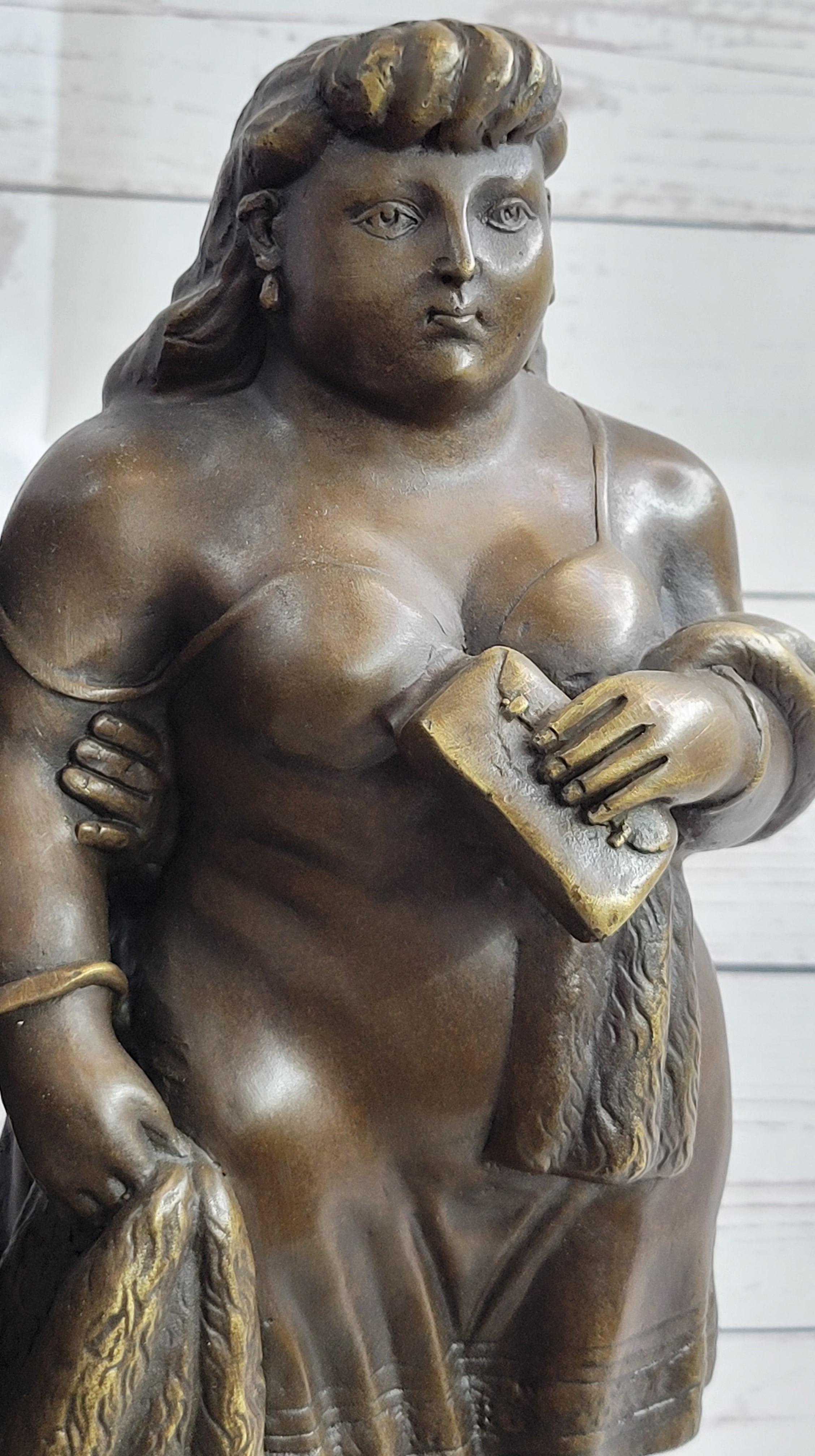 Fernando Botero Married Couple Man & Woman Bronze Metal Sculpture